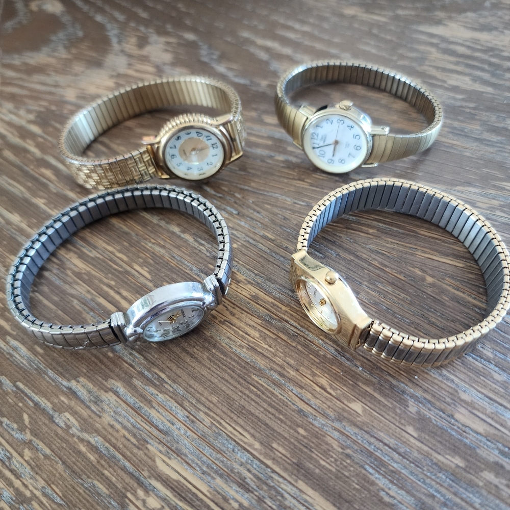 Gold and Silver Wearable Watches